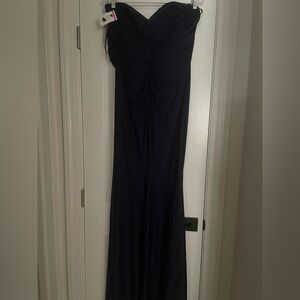 La Femme Midnight Navy Strapless Dress